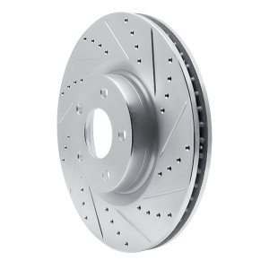 Ford Escape Brake Rotor (1) - Front Right - R1 Concepts - Drilled & Slotted - Silver - `20-`25